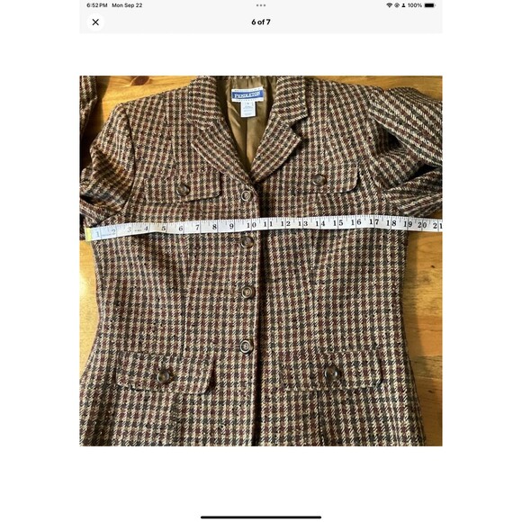 Pendleton Knockabouts Houndstooth Blazer Vintage Womens 6 USA Wool Blend - Picture 6 of 7